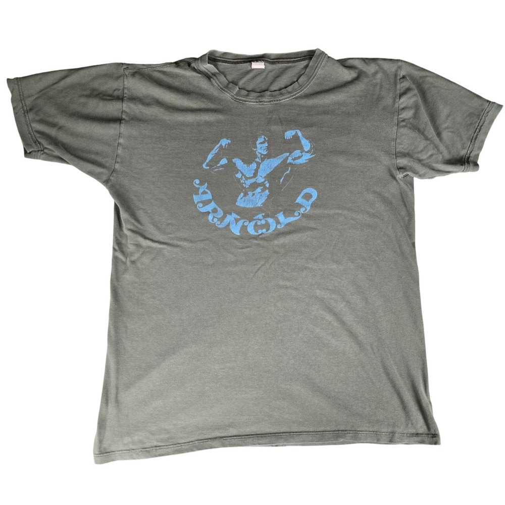 Vtg‎ Baumhuter Arnold Schwarzenegger Bodybuilding Tee - Rare German Tag - XL